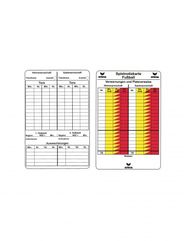 732301 Match record pads, football